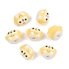 Cute Hand Painted Mini Owl Porcelain Beads PORC-F014-01A-1