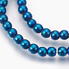 Electroplate Non-Magnetic Synthetic Hematite Beads Strands G-F585-C07-4mm-1