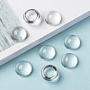 Transparent Half Round Glass Cabochons GGLA-R027-16mm-8