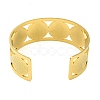 304 Stainless Steel Wide Hollow Saint Benedict Medal Open Cuff Bangles BJEW-S154-01G-3