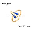 304 Stainless Steel Enamel Cuff Open Rings WG1A863-02-2