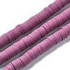 Flat Round Handmade Polymer Clay Beads CLAY-R067-12mm-05-1