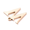 PVD Vacuum Plating  304 Stainless Steel Charms STAS-H112-W-RG-3