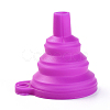 Portable Foldable Silicone Funnel Hopper AJEW-WH0104-40D-1
