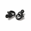 Spray Painted 304 Stainless Steel Lobster Claw Clasps STAS-R120-01B-02-3