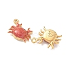 304 Stainless Steel Enamel & Glitter Powder Pendants STAS-Q119-03G-04-2