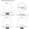 6Pcs 3 Styles 201 Stainless Steel Pentacle Link Bracelets BJEW-UN0001-16P-4