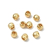 SHEGRACE Brass Textured Round Beads XGRPCU075-296G-2