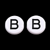 Opaque White Acrylic European Beads AC-CBA3BDD-01B-1