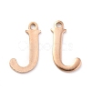 Ion Plating(IP) 304 Stainless Steel Alphabet Charms STAS-H122-J-RG-1
