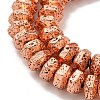 Electroplated Natural Lava Rock Beads Strands G-I360-G01-03-3
