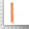 Electroplated Natural Quartz Pendants G-P315-B01-12G-3