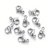 Tarnish Resistant 304 Stainless Steel Lobster Claw Clasps STAS-F182-01P-E-2