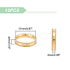 12Pcs Crystal Rhinestone Grooved Finger Ring RJEW-UN0002-46G-3