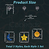 3Pcs 3 Styles Floating Silicone & Plastic Display Decorations AJEW-GF0013-34-2