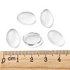 Transparent Oval Glass Cabochons X-GGLA-R022-14x10-5