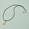 Glass Seed Beads & Glass Pearl Angel Pendant Necklaces NJEW-MZ00056-02-4