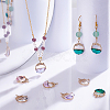 16Pcs 4 Colors Glass Pendants GLAA-GA0001-32-5