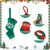 4Pcs 4 Styles Christmas Polyester Socks Pendant Decorations AJEW-TA0003-29A-6