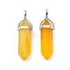 2Pcs Natural Agate Dyed Double Terminated Pointed Pendants G-YW0002-05D-2