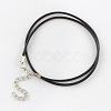 Waxed Cotton Cord Necklace Making MAK-S032-2mm-113-1