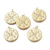 Brass Micro Pave Clear Cubic Zirconia Pendants X-ZIRC-I048-06G-1