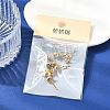 SHEGRACE Brass ABS Imitation Pearl Half Round Stud Earring Findings XGR0101G-118G-6