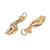Brass Micro Pave Colorful Cubic Zirconia Pendants ZIRC-Z011-11G-2