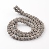 Synthetic Lava Rock Round Beads Strands X-G-I124-8mm-13-2