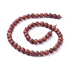 Wood Beads Strands WOOD-F008-03-B-3