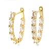 Brass Micro Pave Clear Cubic Zirconia Hoop Earrings EJEW-Z121-11G-4