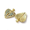 Brass Micro Pave Cubic Zirconia Pendants KK-F903-09G-2
