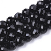 Natural Black Tourmaline Beads Strands X-G-S345-6mm-002-1