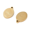 Ion Plating(IP) 304 Stainless Steel Pendants STAS-I309-06G-2