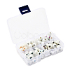 80Pcs 8 Colors Christmas Opaque Glass Beads EGLA-YW0001-03-3