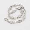 Tarnish Resistant 3.28 Feet 304 Stainless Steel Flower Chains X-CHS-K001-47-2