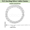 Anti-Tarnish 1M Rhodium Plated 925 Sterling Silver Figaro Chain STER-BBC0005-86-2