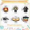 12Pcs 6 Styles Graduation Season Theme Silicone Focal Beads SIL-CJ0001-46-9