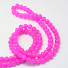 Baking Paint Imitation Jade Glass Round Bead Strands LS-DGLA-Q021-4mm-28-3