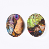 Assembled Synthetic Imperial Jasper and Bronzite  Cabochons G-S329-080F-2