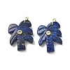Dyed Natural Lapis Lazuli Carved Pendants GG-CBA67BD-02G-G-1