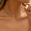 Simple Brass Paperclip Chain Lock Collarbone Necklaces for Women Daily Wear SX2190-4-1