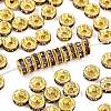 Brass Rhinestone Spacer Beads RB-A014-Z6mm-10G-1