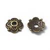 4-Petal Tibetan Style Alloy Flower Bead Caps X-TIBE-S222-AB-NR-2