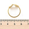 Rectangle 304 Stainless Steel White Shell Cuff Rings for Women RJEW-G346-04G-02-5