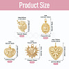 10Pcs 5 Styles Brass Pendants KK-TA0008-41-3
