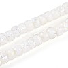 Luminous Handmade Silver Foil Glass Beads Strands FOIL-N029-02B-01-1