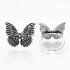 Adjustable Tibetan Style Alloy Cuff Rings TIBE-R318-01-RS-1