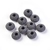 Natural Lava Rock European Beads G-I220-H13-1