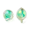 UV Plating Rainbow Iridescent Acrylic Beads OACR-F004-07I-2
